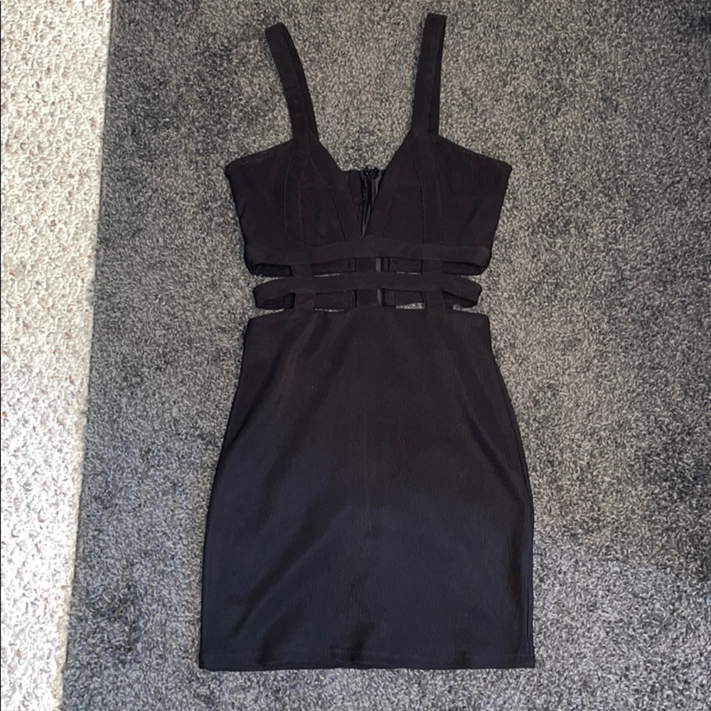 Black mini dress